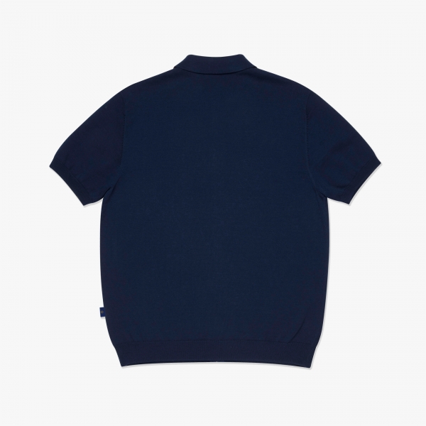 LMC DIAMOND ZIP-UP KNITTED POLO SHIRT